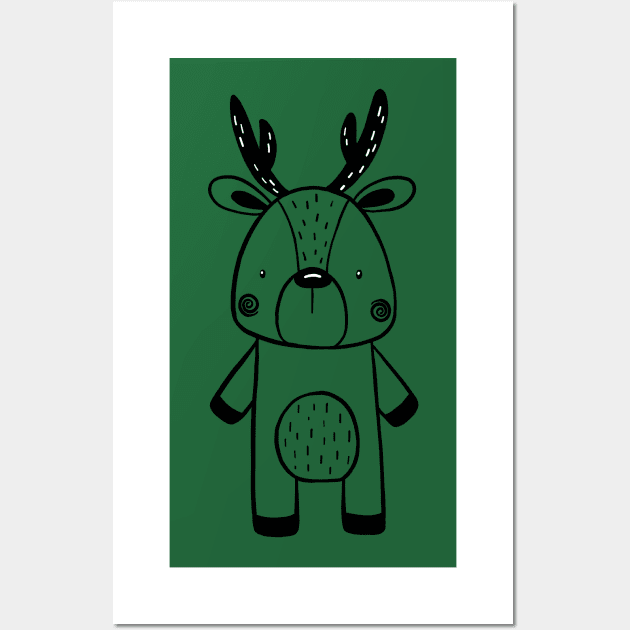 Reindeer forest animal Wall Art by chapter2